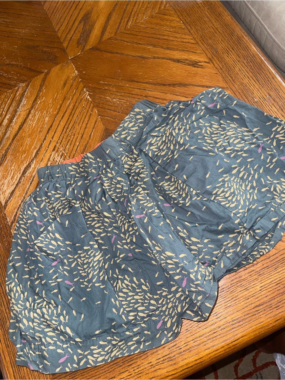 Joules Teal Floral Skirt with fish